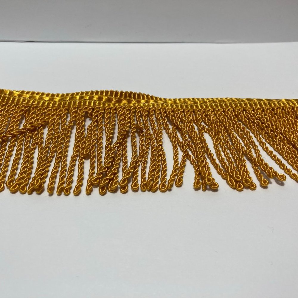 2" Bullion Fringe Gold Trim Fabric Sewing 3 yards